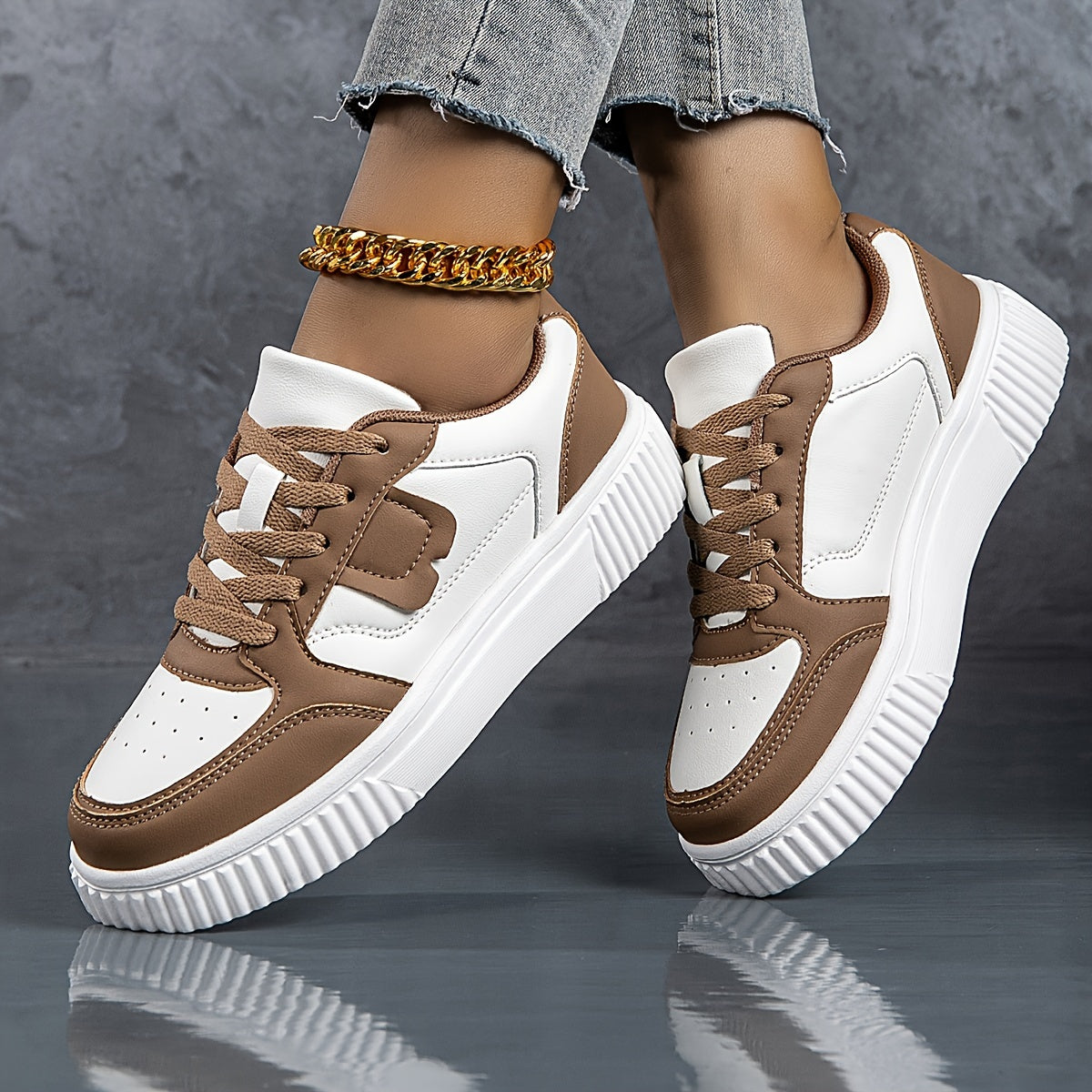 Women's Two-Tone Casual Sneakers