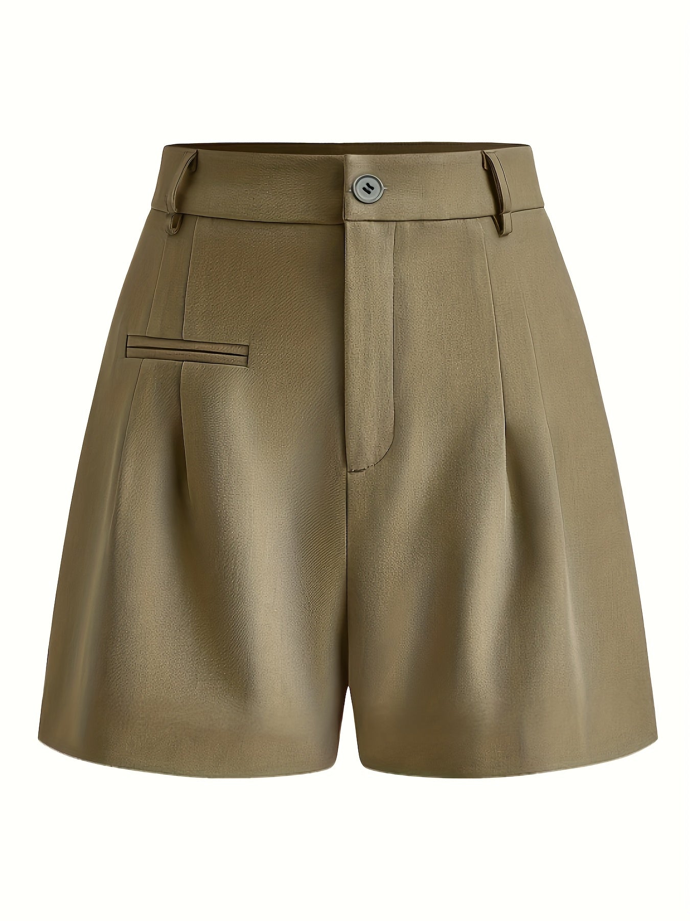 Women's High-Waisted Solid Color Flare Shorts