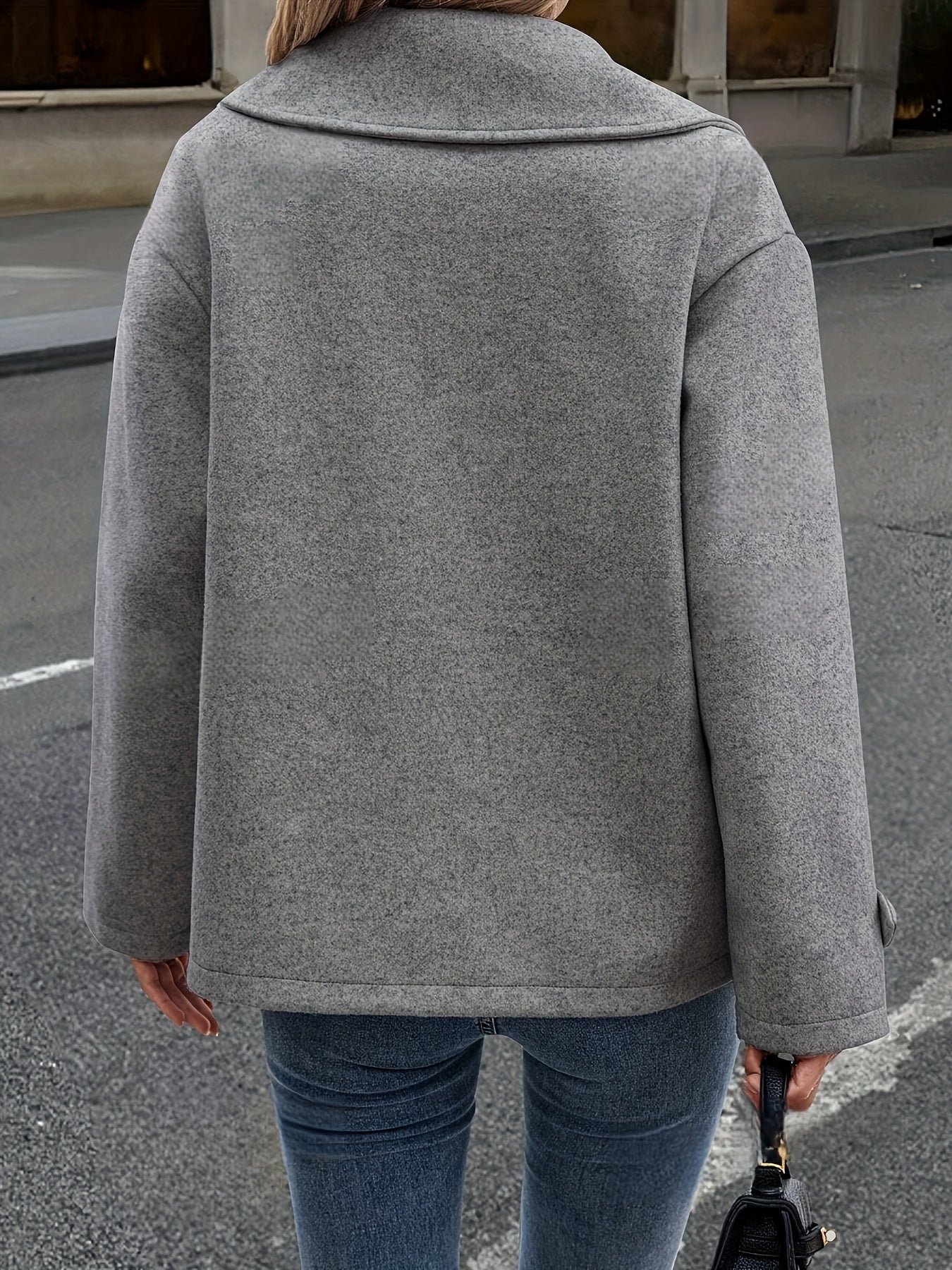 Women's Stylish Double-Breasted Collar Coat