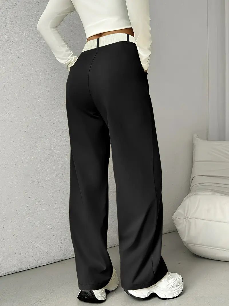Chic High-Waisted Wide-Leg Pants for Women