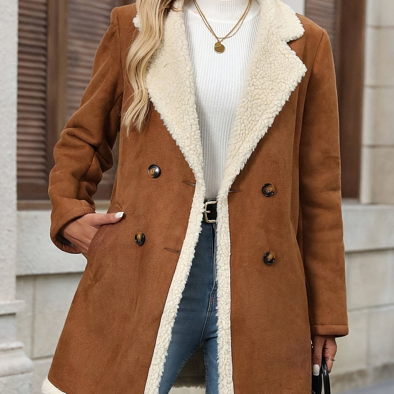 Chic Long-Sleeve Coat for Women