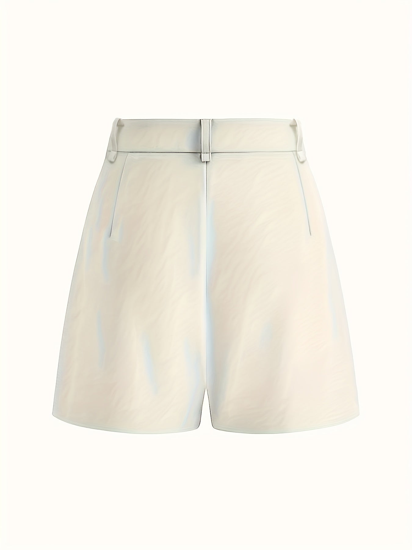 Women's High-Waisted Solid Color Flare Shorts