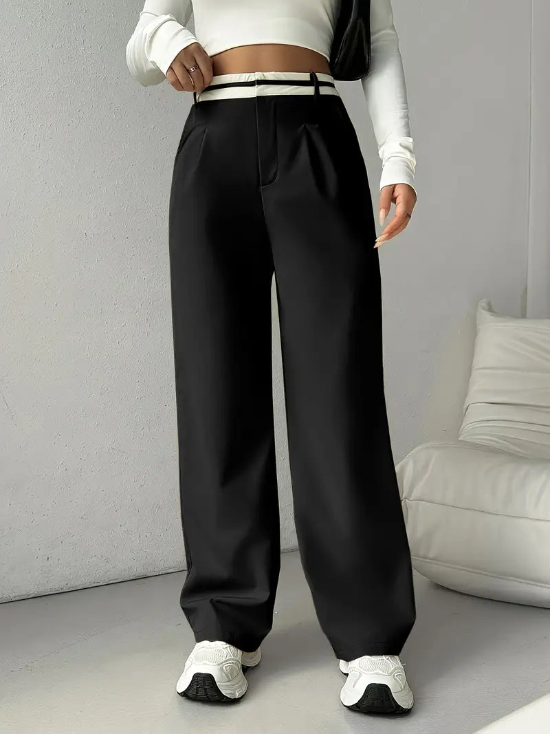 Chic High-Waisted Wide-Leg Pants for Women