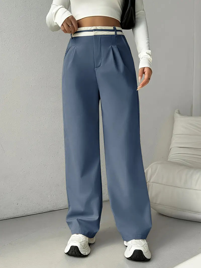 Chic High-Waisted Wide-Leg Pants for Women