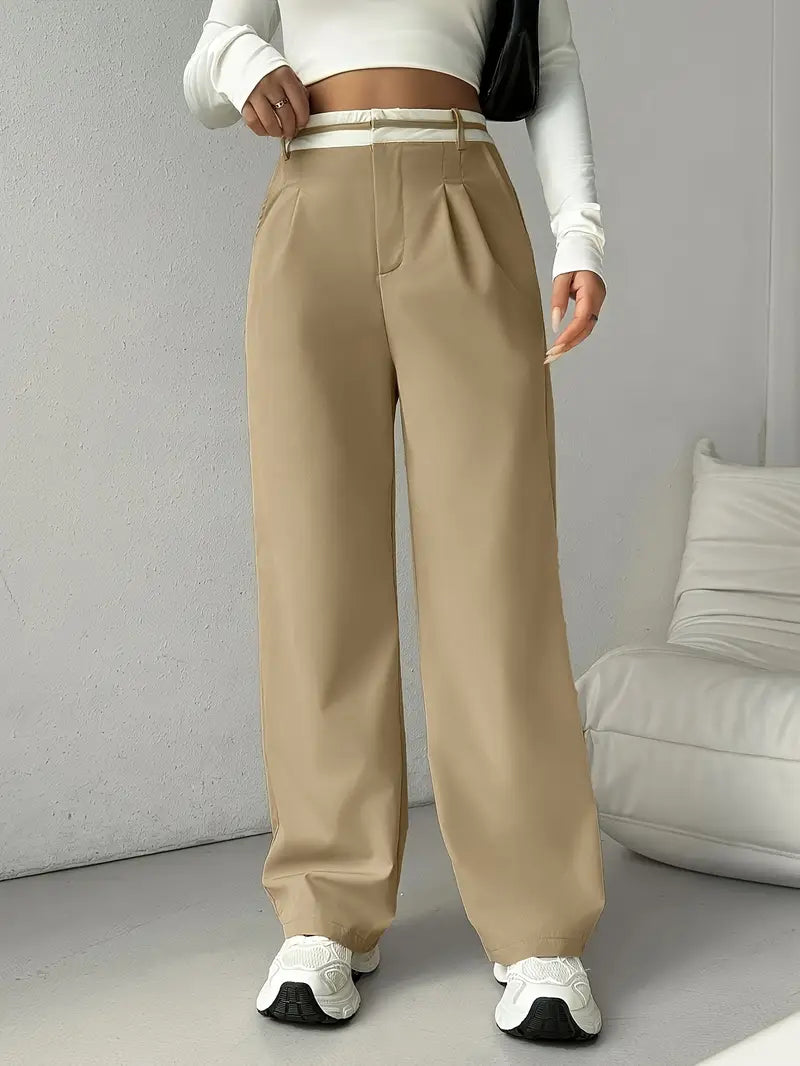 Chic High-Waisted Wide-Leg Pants for Women