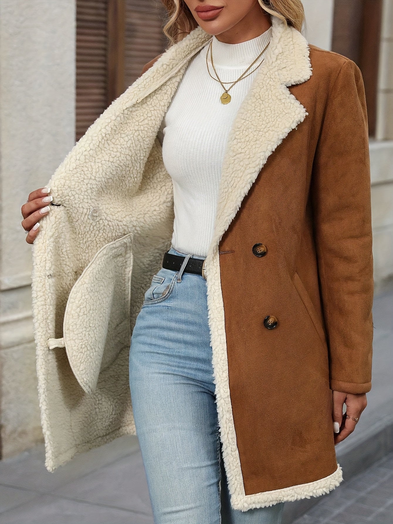 Chic Long-Sleeve Coat for Women