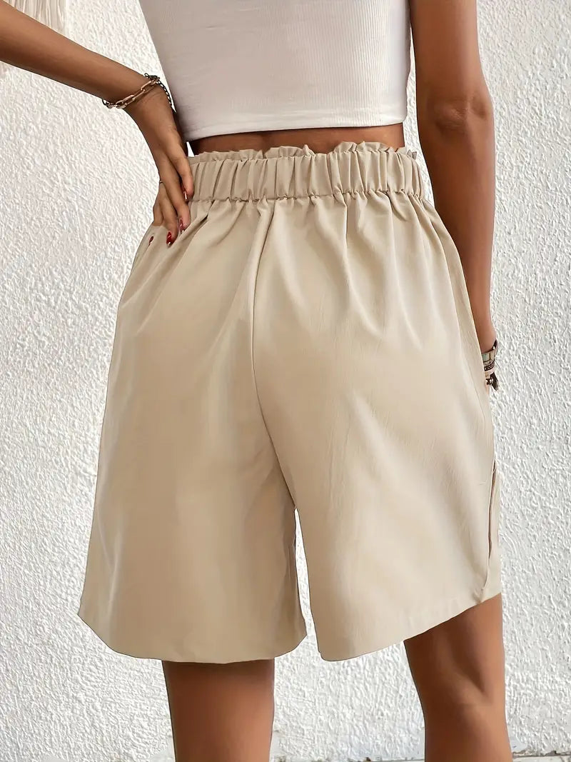 Women's High-Waisted Wide-Leg Shorts