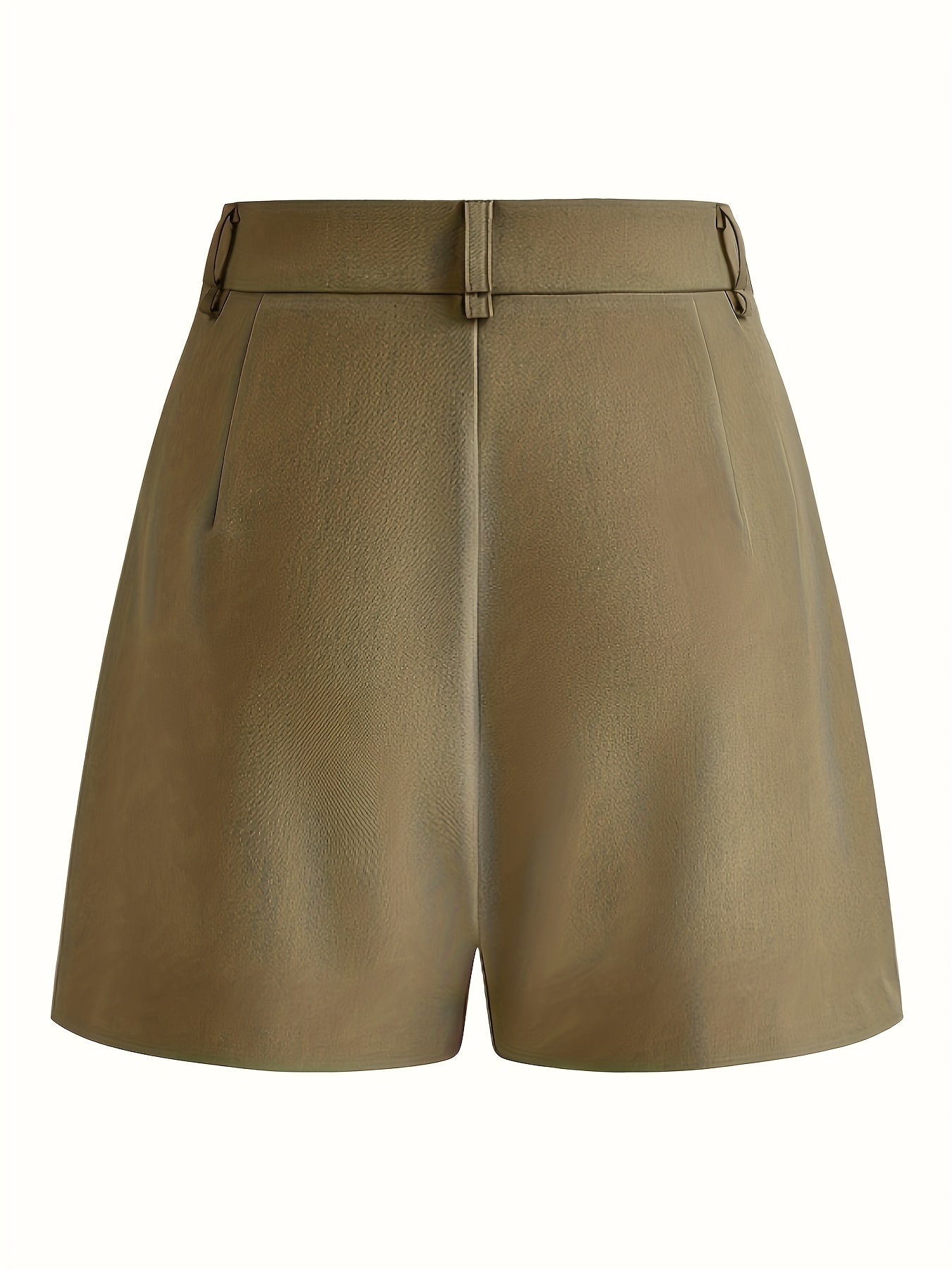 Women's High-Waisted Solid Color Flare Shorts