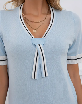 Women's V-Color Block Chic Blouse