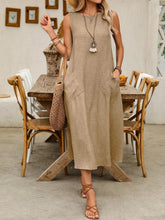 Casual Sleeveless Dress for Women in Solid Colors