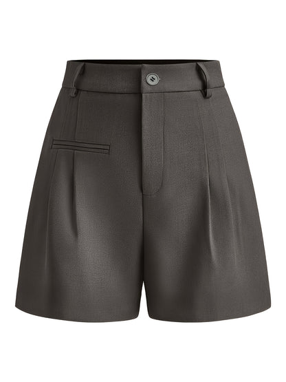 Women's High-Waisted Solid Color Flare Shorts