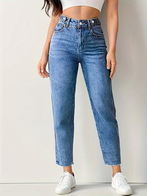 Women's High-Waisted Cropped Jeans