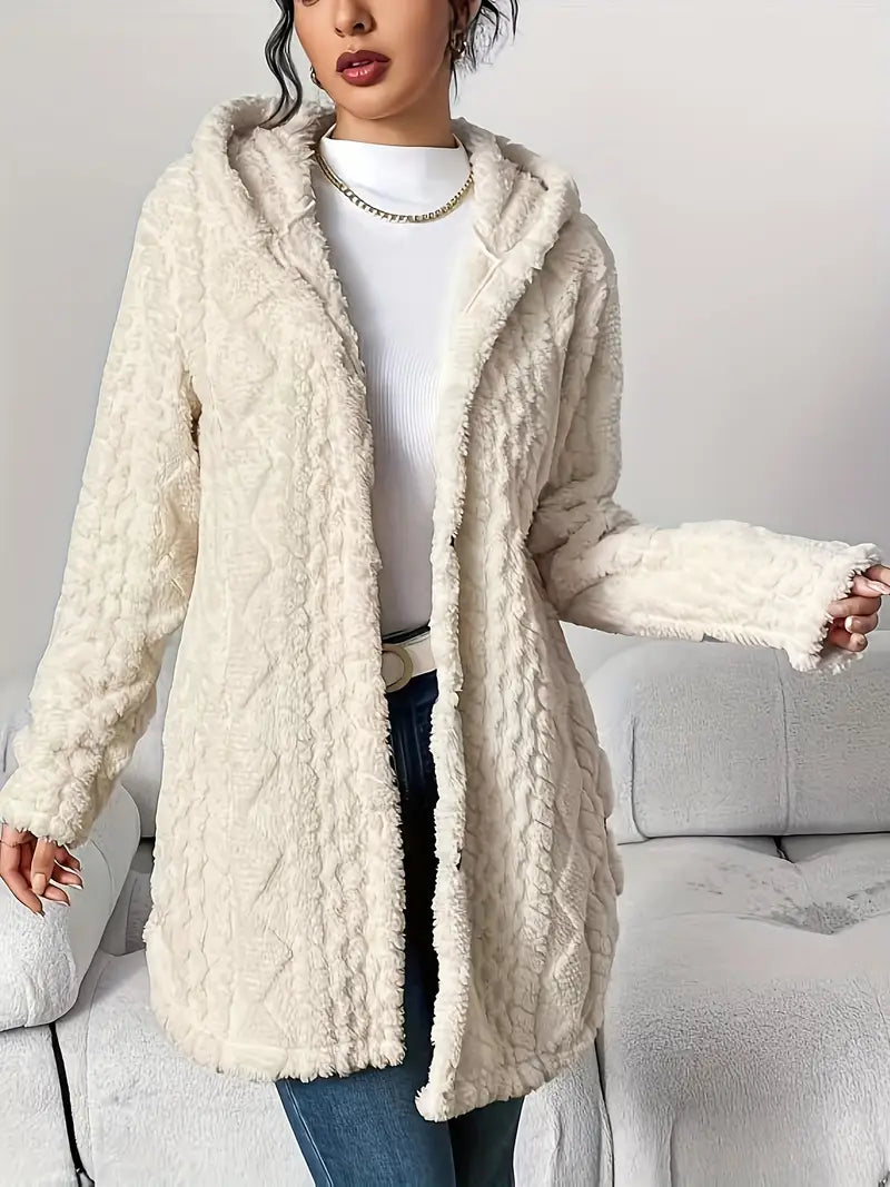 Cozy Women's Cardigan with Diamond Pattern