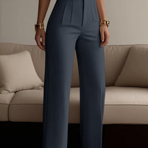 Women's Solid Color Zipper Detail Pants