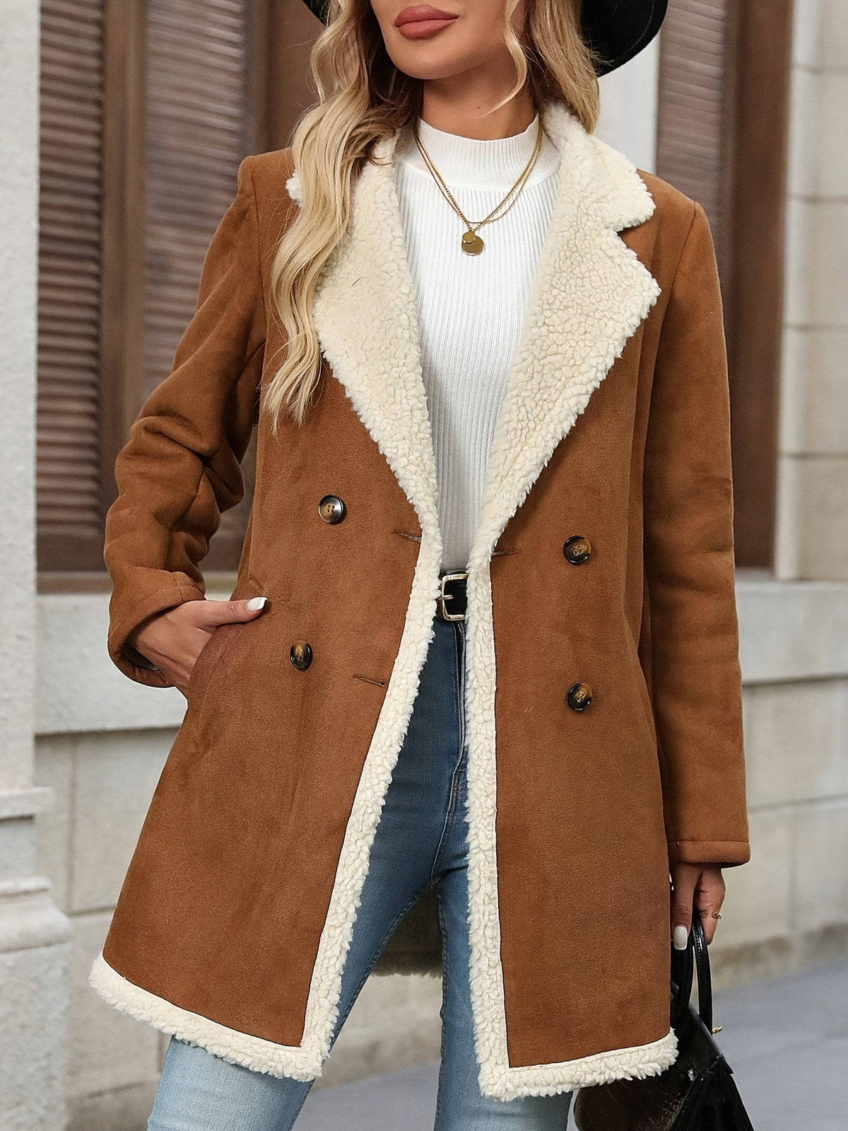 Chic Long-Sleeve Coat for Women