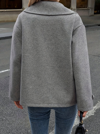 Women's Stylish Double-Breasted Collar Coat