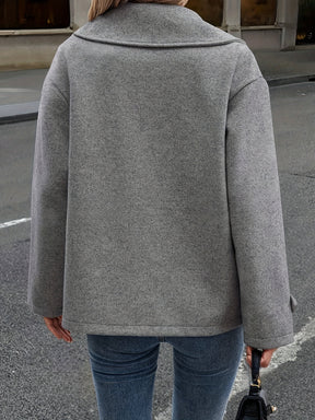 Women's Stylish Double-Breasted Collar Coat
