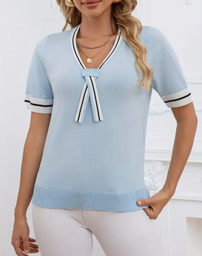 Women's V-Color Block Chic Blouse