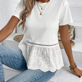 Short Sleeve Lace T-Shirt for Women