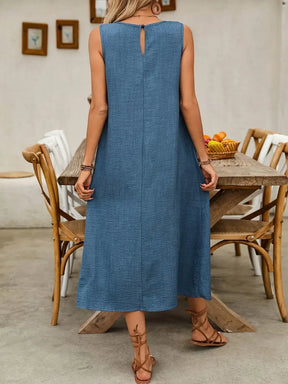 Casual Sleeveless Dress for Women in Solid Colors