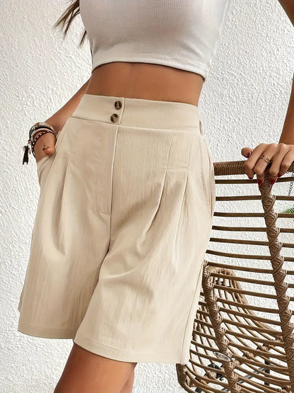 Women's High-Waisted Wide-Leg Shorts