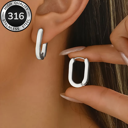 Chic Hypoallergenic 316 Stainless Steel Gold Earrings