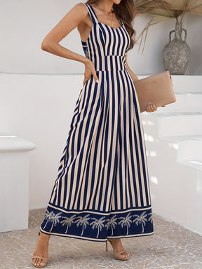 Women's Printed Wide-Leg Jumpsuit