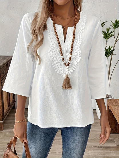 Elegant Bohemian Lace Blouse