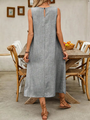 Casual Sleeveless Dress for Women in Solid Colors