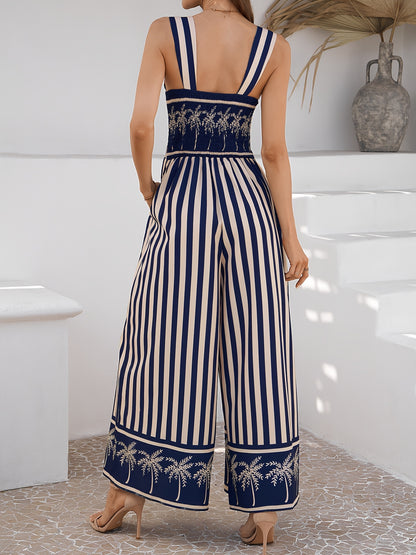Women's Printed Wide-Leg Jumpsuit